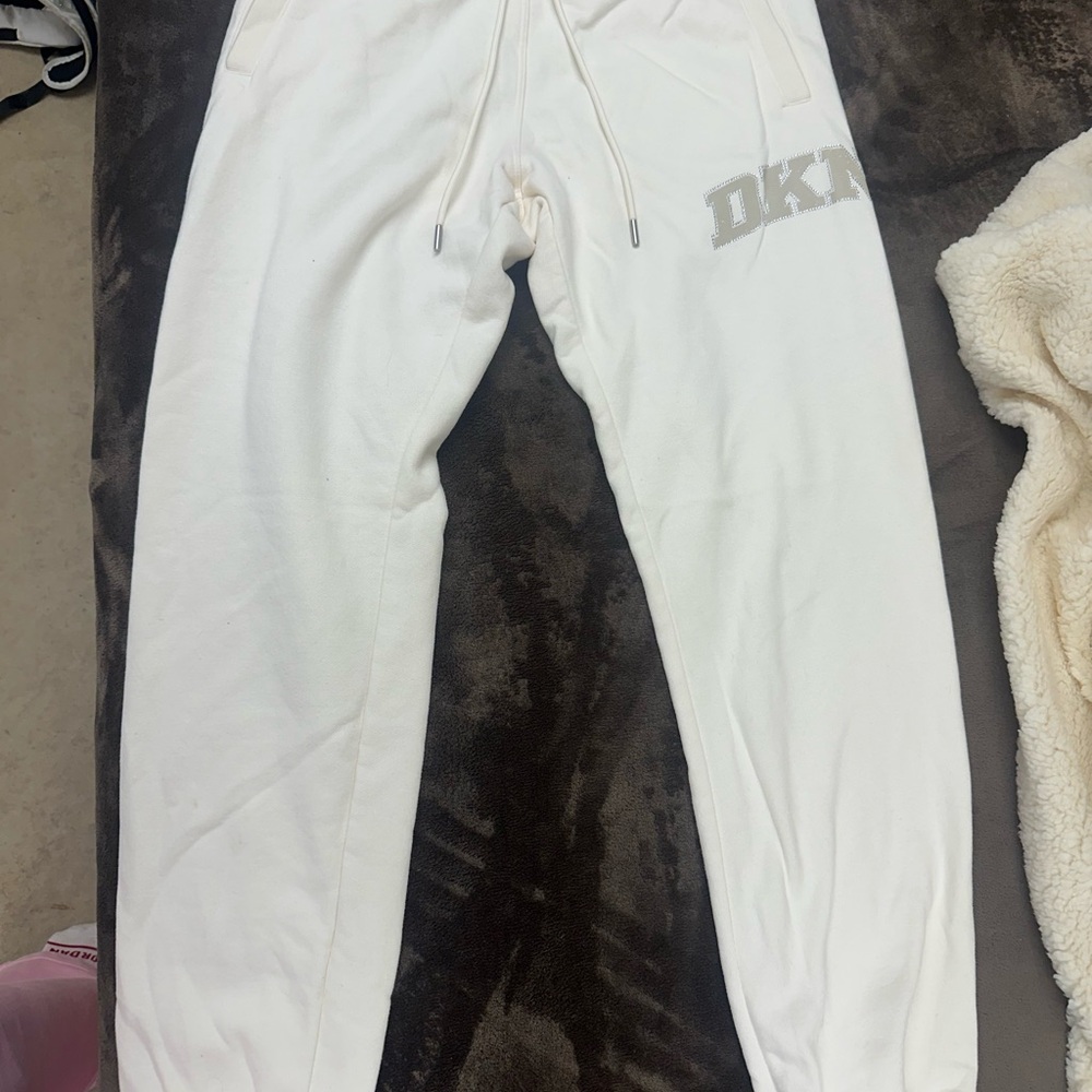 DKNY White Sweatpants